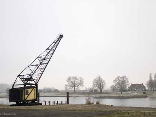 Monumentale havenkraan bij voormalige steenfabriek Bosscherwaarden, Wijk bij Duurstede