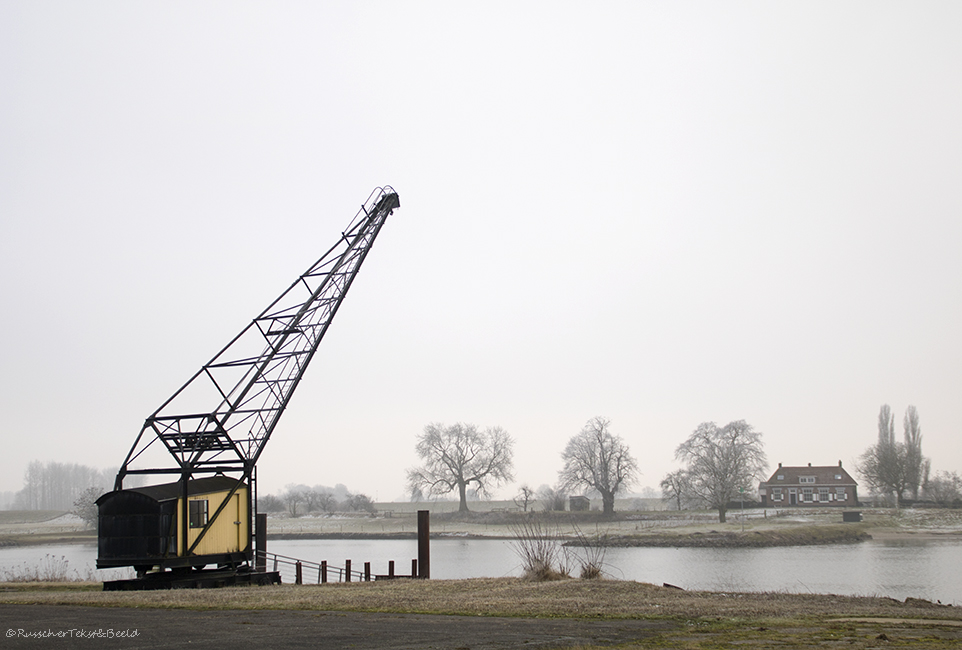 Monumentale havenkraan bij voormalige steenfabriek Bosscherwaarden, Wijk bij Duurstede