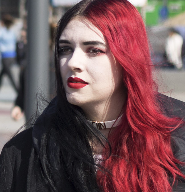 Lady in red