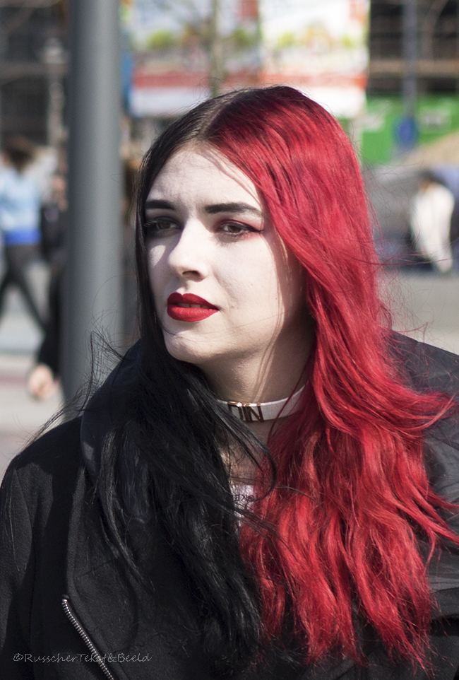 Lady in red