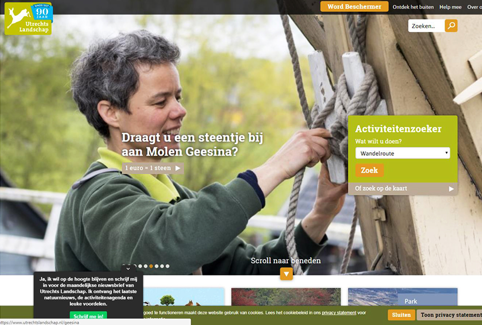 (Deel) bannerfoto website Utrechts Landschap. I.o.v. Stichting Utrechts Landschap.