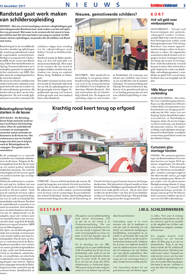 Publicatie bij artikel in SchildersVakkrant