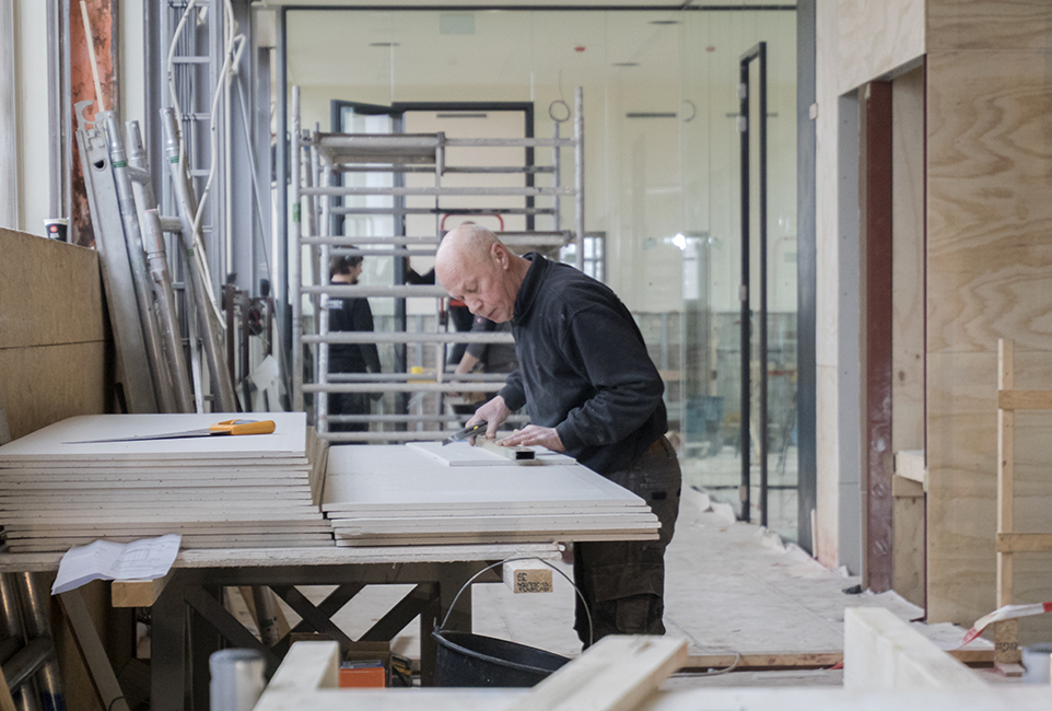 Vakmanschap restauratie Rijksmonument Jongeriuskantoor, Utrecht i.o.v. Heilijgers Bouw.