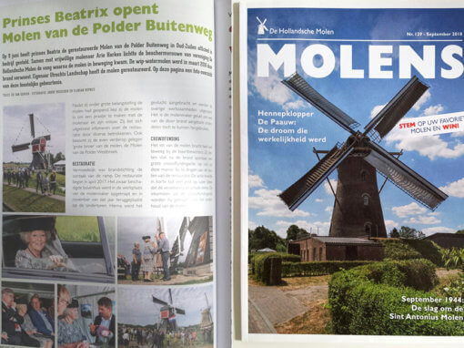 Publicatie magazine ‘Molens’ van vereniging De Hollandsche Molen