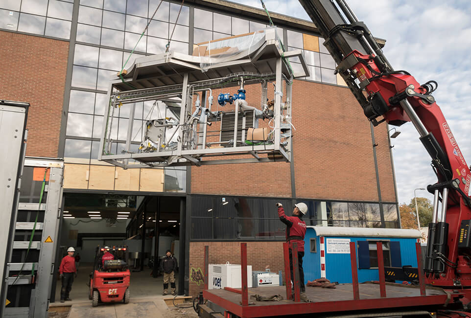 Opbouw nieuwe brouwerij in pand industrieel erfgoed i.o.v. Brouwerij de Leckere.