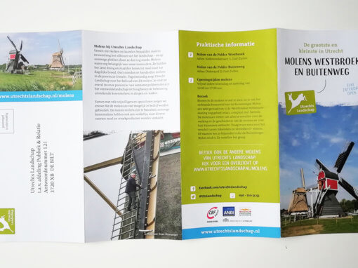 Fotografie folder molens Buitenweg en Westbroek i.o.v. Utrechts landschap