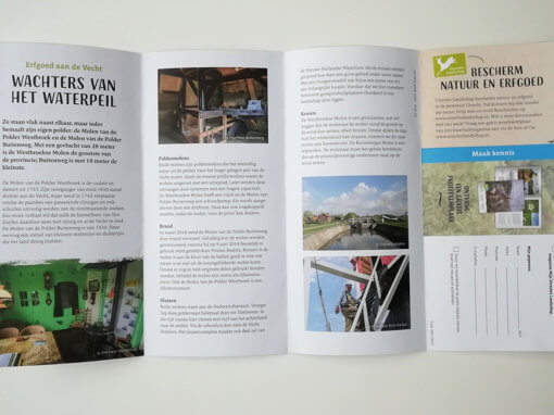 Fotografie folder molens Buitenweg en Westbroek i.o.v. Utrechts landschap