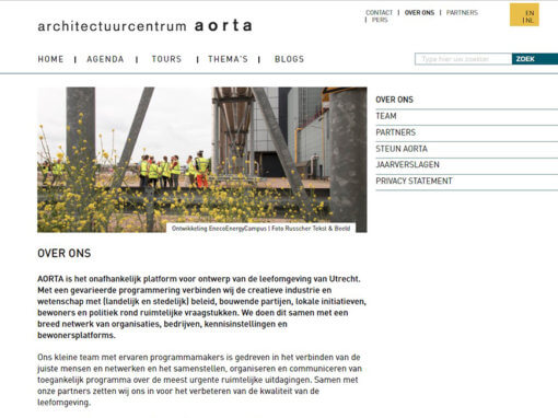 Website Aorta Architectuurcentrum