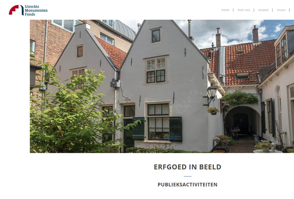 Website Utrechts Monumentenfonds