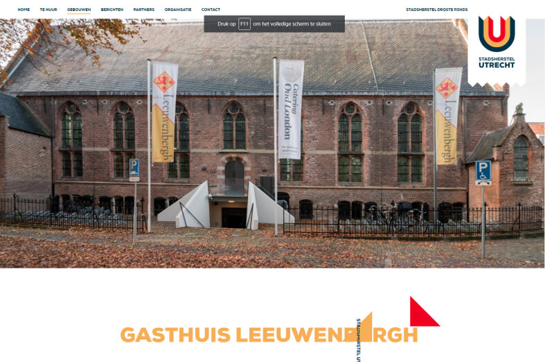 Fotografie voor website Utrechtse Maatschappij tot Stadsherstel (UMS), i.o.v. UMS