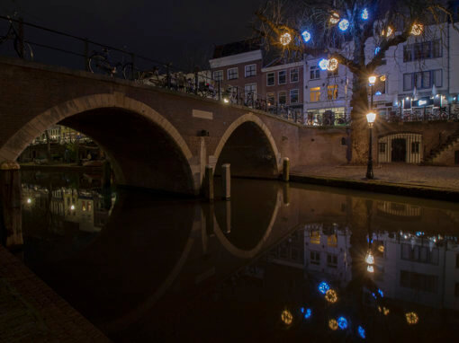 Oudegracht met Vollersbrug, Utrecht.