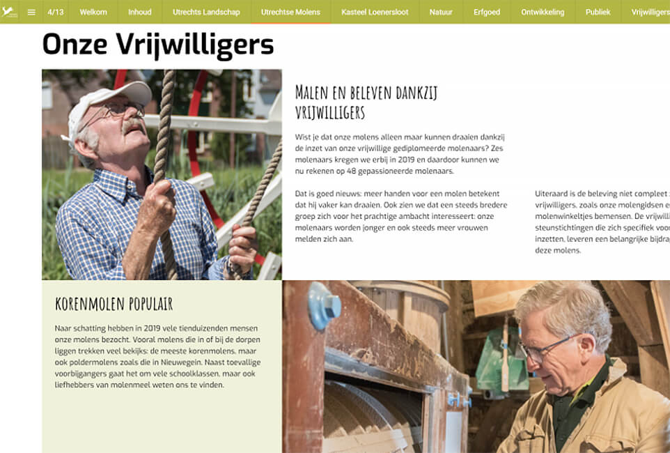 Verschillende beeldbijdragen Publieksverslag 2019, Utrechts Landschap.