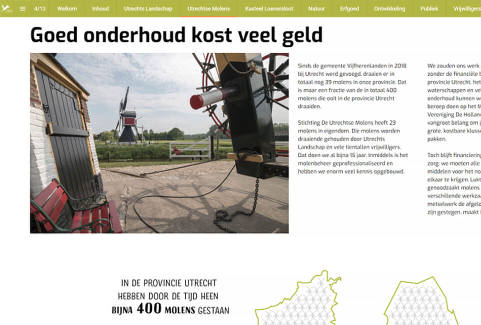 Verschillende beeldbijdragen Publieksverslag 2019, Utrechts Landschap.