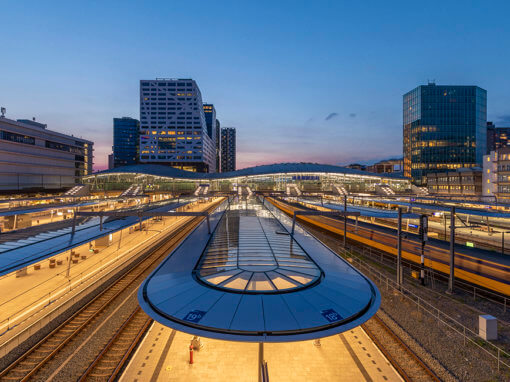 Utrecht Centraal Station vanaf Moreelsebrug