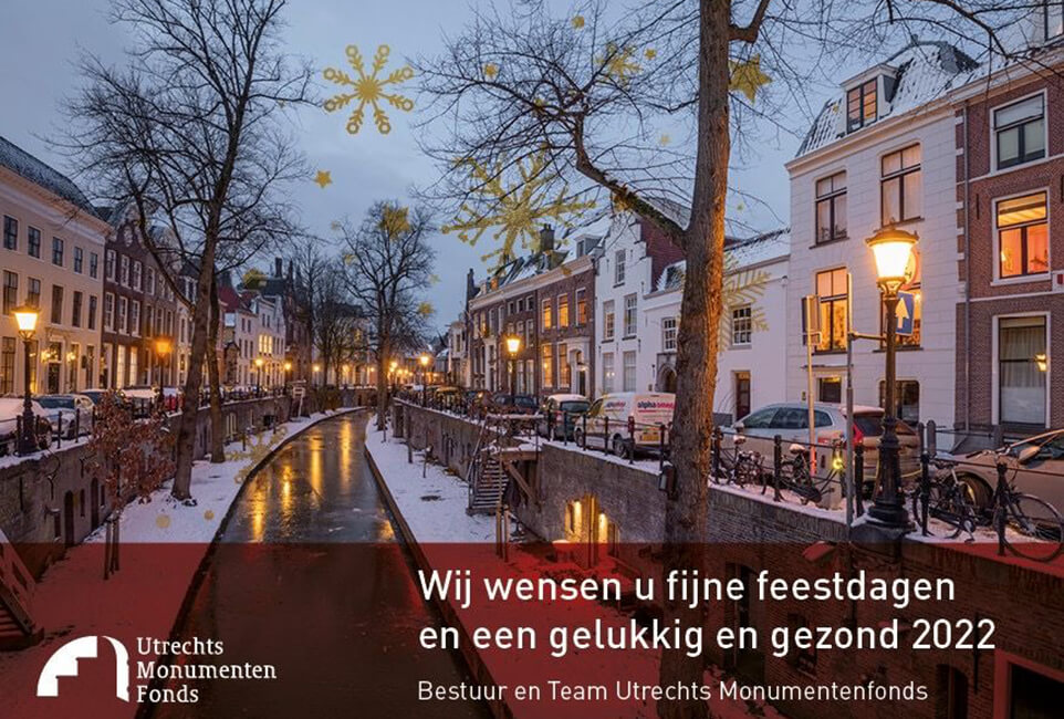 Kerstkaart Utrechts Monumentenfonds 2021, i.o.v. het Utrechts Monumentenfonds