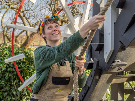 Vrijwillig molenaar i.o.v. Stichting Het Utrechts Landschap, t.b.v. een artikel in de lente-editie van beschermers magazine ‘Mijn Utrechts Landschap’