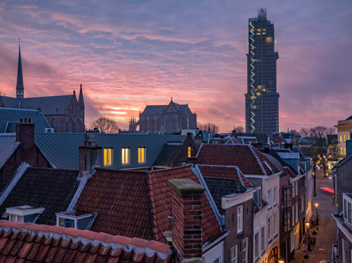 Telingstraat Utrecht met zicht op de Dom(toren).