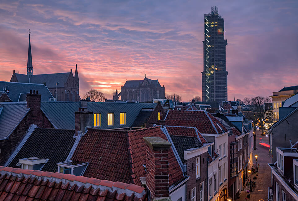 Telingstraat Utrecht met zicht op de Dom(toren).