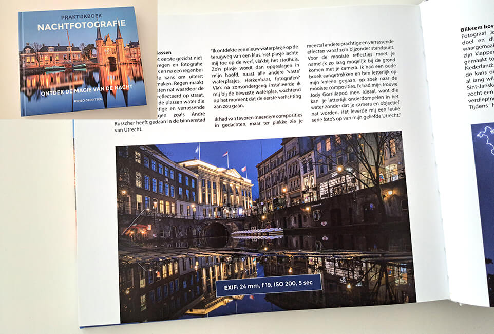 Publicatie en (eind)redactie praktijkboek ”Nachtfotografie”, van Renzo Gerritsen