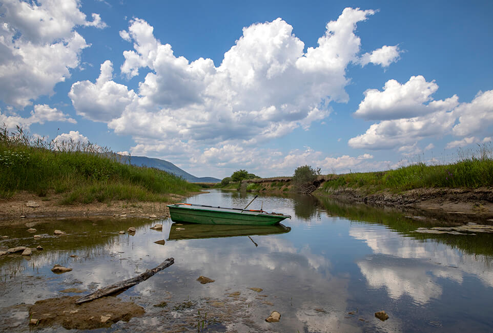 Meer van Cerknica Slovenië.