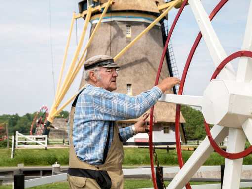 Molenaar Molen van de Polder Buitenweg, Ou-Zuilen i.o.v. Utrechts Landschap