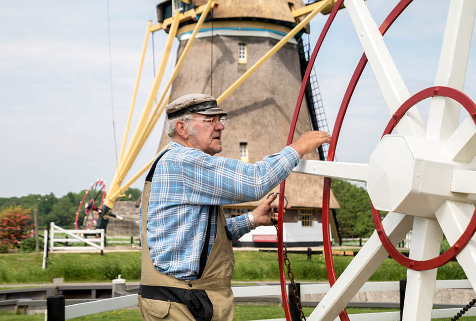 Molenaar Molen van de Polder Buitenweg, Ou-Zuilen i.o.v. Utrechts Landschap