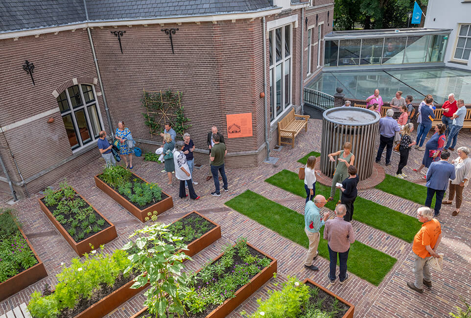 Feestelijke opening museumtuin Sonnenborgh i.o.v. K.F. Heinfonds / Stadsherstel Utrecht