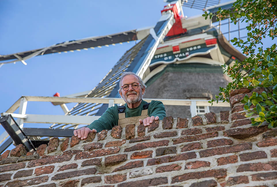 Portret vrijwillig molenaar van molen de Valk in Montfoort voor publicatie artikel in magazine ‘Mijn Utrechts landschap’, editie winter 2023, i.o.v. Stichting het Utrechts Landschap.