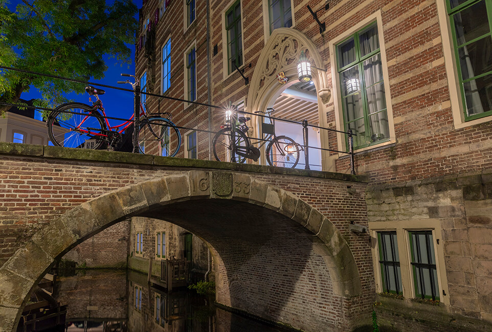 Paushuize by night, Utrecht.