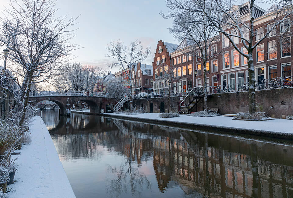 Utrecht Oudegracht winterse sfeer