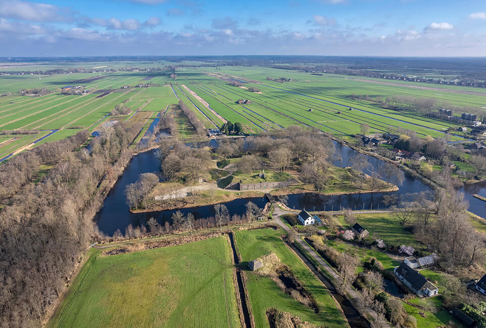 Fort Ruigenhoek Groenekan dronefotografie