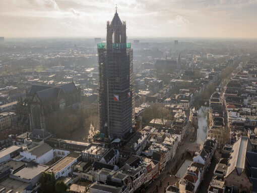 Restauratie Domtoren Utrecht met drone