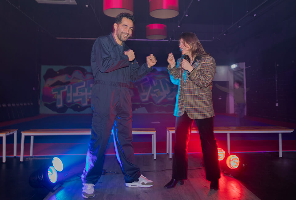 Fotografie officiële opening kickboksschool Tigers Gym met Wethouder van Cultuur Eva Oosters, Gemeente Utrecht. I.o.v. Spiceminds.