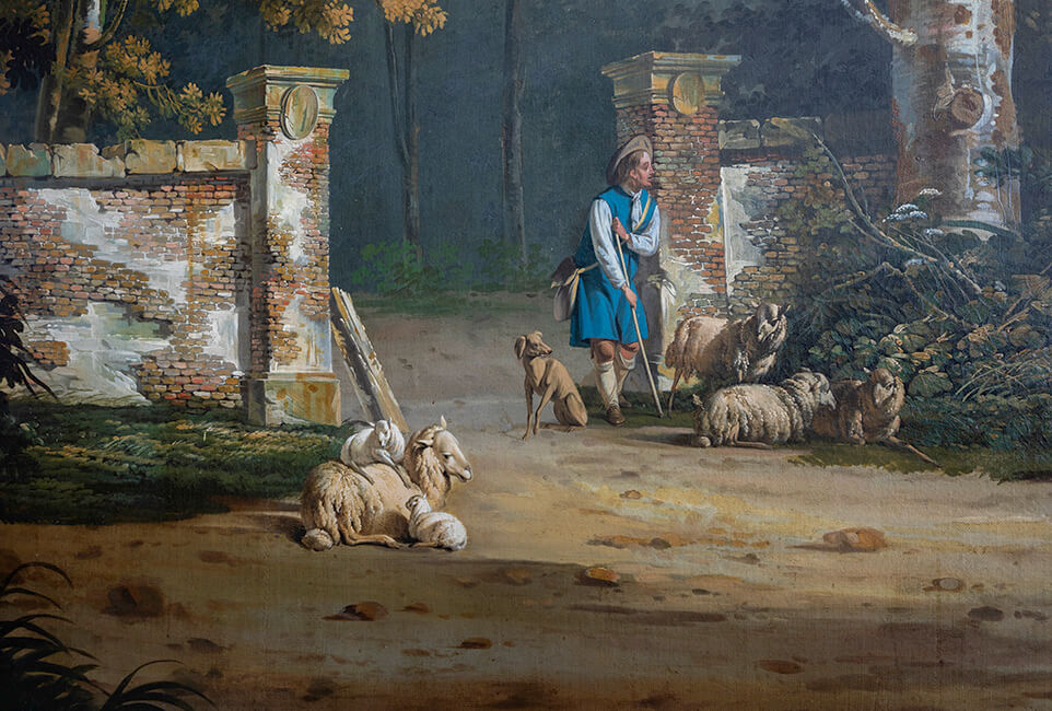 Wandschilderingen interieur Kasteel Loenersloot i.o.v. Utrechts Landschap