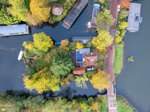Het eiland bij de Muntsluizen en Park Oog in Al, Utrecht