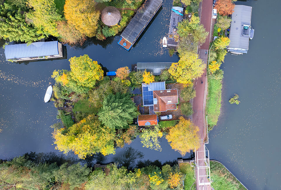 Het eiland bij de Muntsluizen en Park Oog in Al, Utrecht